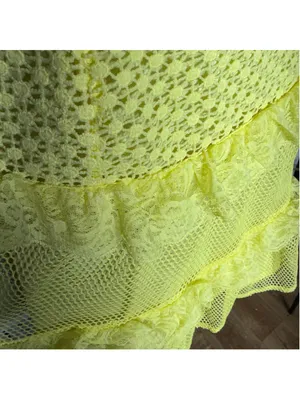 Simplee Apparel Retro rare neon mini dress mesh lace off shoulder cosplay pollypocket dollcore S thumbnail 13