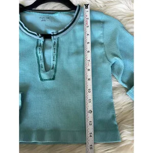 Urban Outfitters Out From Under Light Blue Ribbed Long Sleeve Crop Top XL thumbnail 6