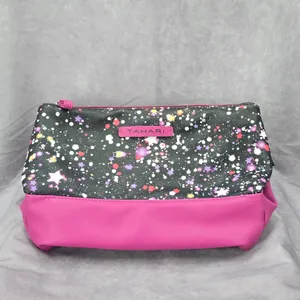 Tahari Purple Star Double Zipper Toiletries Snap‎ Makeup Cosmetics Bag thumbnail 3
