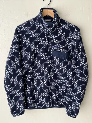 Patagonia Synchilla Snap-T Pullover blue pattern unisex fits 4-6 thumbnail 2
