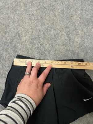 Nike‎ Black Women's Small Athletic Running Shorts with White Swoosh thumbnail 4