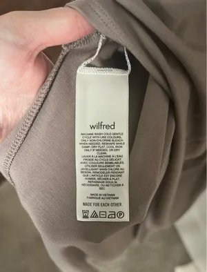 Wilfred Aritzia Brown Square Neck MIDI Dress thumbnail 4