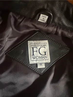 Vtg Field Gear Black Leather Jacket, Size 1X thumbnail 7