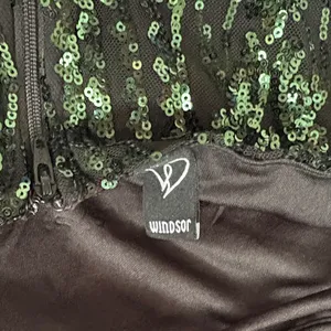 Windsor Black and Green Sequin Mini Dress thumbnail 2