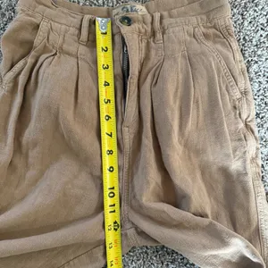 Free People Faded Love Sandstorm/Tan Linen Blend Trousers Women’s 25 thumbnail 8