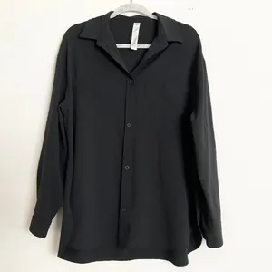 Alo Yoga Dreamscape Button Down Long Sleeve Black M thumbnail 2