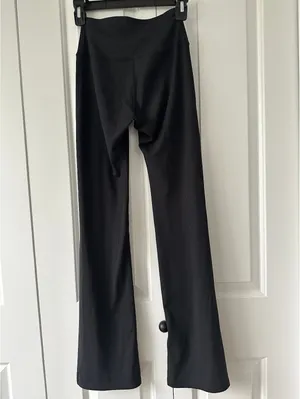 Uniqlo AIRism Soft Ribbed Flare Leggings Black XS thumbnail 6