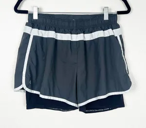 Athleta‎ Lined Running Shorts Grey Sz M thumbnail 1