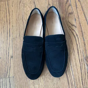 Quince Black Suede Penny Loafers thumbnail 3