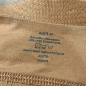 KOTN Organic Cotton Bralette Wireless Unlined Peach Size XS thumbnail 4