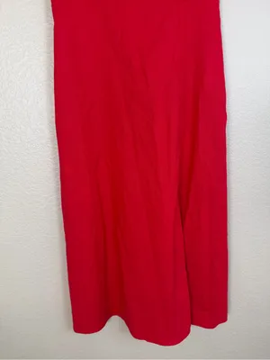 Few Moda Cassia Linen Midi Dress in Red size 8 $173 thumbnail 11
