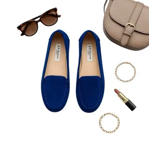 L.K. Bennett Blue Suede Loafers Moccasins Flats Made Italy Women's Size 36 NWOT thumbnail 11
