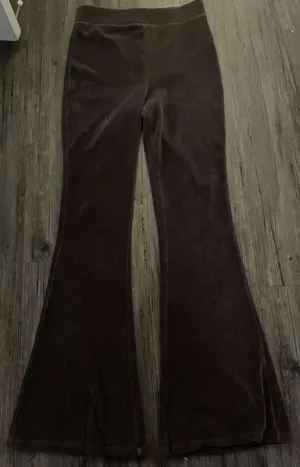 Y2K Aeropostale Flare Leg Brown Ribbed Corduroy Pants Sz M thumbnail 1