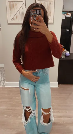 Maroon turtleneck Red Size M thumbnail 3