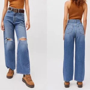 Levi’s Premium High Loose Distressed Wide Leg Jeans‎ Size 26 thumbnail 16