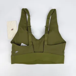 Fabletics All Day Everyday Bra II Womens S Olive Green Low Impact Strappy‎ Bra thumbnail 4