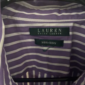 Ralph Lauren Lavender and White Striped Button-Down Shirt no size pit to pit 26 thumbnail 3