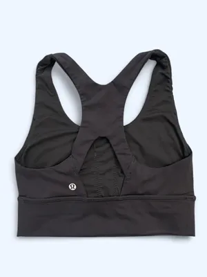 Lululemon Run Stuff Your sport Bra long line black activewear yoga Pilates gym 6 thumbnail 5