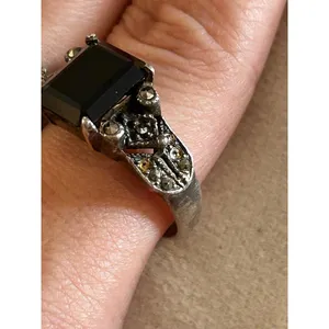 925 sterling silver ring size 10 missing small stones scrap thumbnail 3