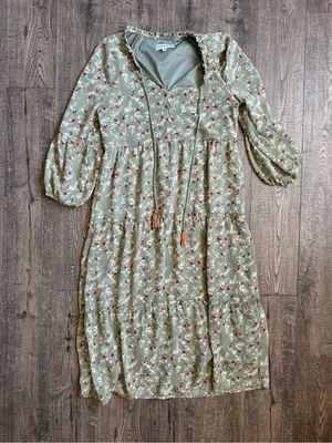Piper & Scoot Tiered Floral Maxi Dress- Size Small thumbnail 1
