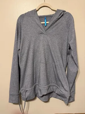 KUHL Women's Gray Hooded Pullover Sweater Large size thumbnail 1