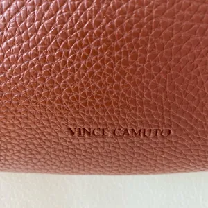 NWOT Vince Camuto Brown And Black Leather Tote Bag thumbnail 5