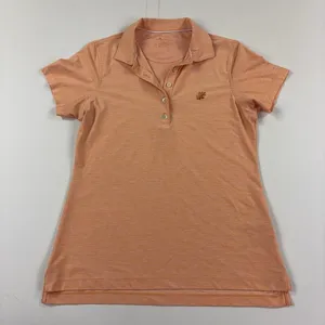 Peter Millar Polo Shirt Womens Small Orange Short Sleeve UPF 50 Golf Stretch thumbnail 1