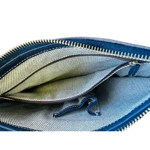 Dooney &‎ Bourke Slim Zip Top Shoulder Bag Lightweight Vintage Dark Blue thumbnail 12