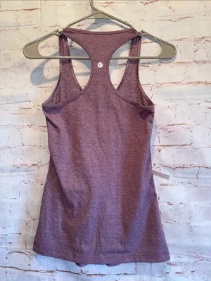 lululemon athletica Mauve Heather Racerback Tank small yoga gym pullover thumbnail 4