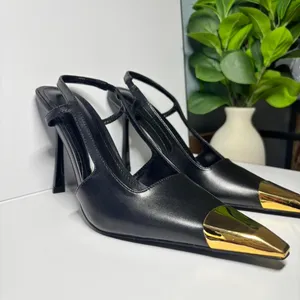 Elegant Women's Metal Pointed Stiletto Heels thumbnail 2