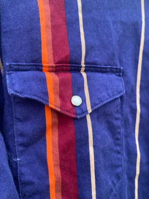 Wrangler Vintage Striped Pearl Snap thumbnail 3