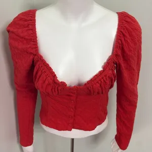 Free People Ladybug Long Sleeve Cropped Top Medium thumbnail 8