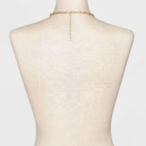 Universal Threads Paperclip Chain Charm Pendant Necklace-Lilac thumbnail 3