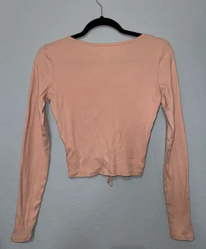 Hollister Pink Cropped Long Sleeve thumbnail 2