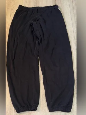 PINK Victoria's Secret Black Fleece Jogger Pants women’s sweatpants thumbnail 2