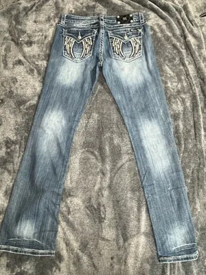 Miss Me Women Size 31 Bootcut Jeans Signature Stitch Medium Wash Flap Pocket Western Y2K thumbnail 6