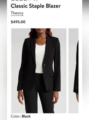 Classic Staple Blazer Theory $495 workwear summer designer formal event thumbnail 2