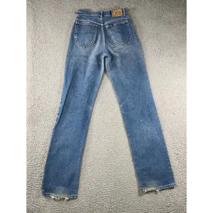 Lee Riders Jeans Women 24x33 High Rise Straight‎ Leg Vintage Medium Wash 90s Mom thumbnail 2