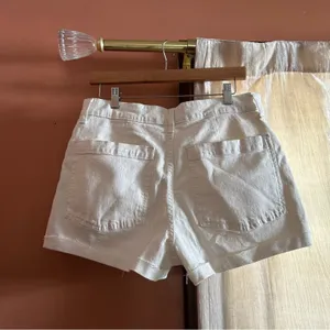 Madewell Denim Utility Shorts Button Fly‎ High Waisted Tile White NWT Size 31 thumbnail 7