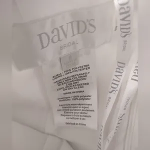 David's Bridal Strapless White Mini Wedding Bridal Dress thumbnail 7