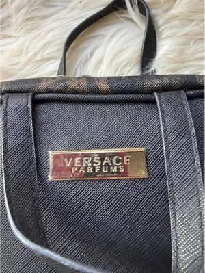 Versace Parfums Black and Brown Logo Cosmetic Bag thumbnail 2