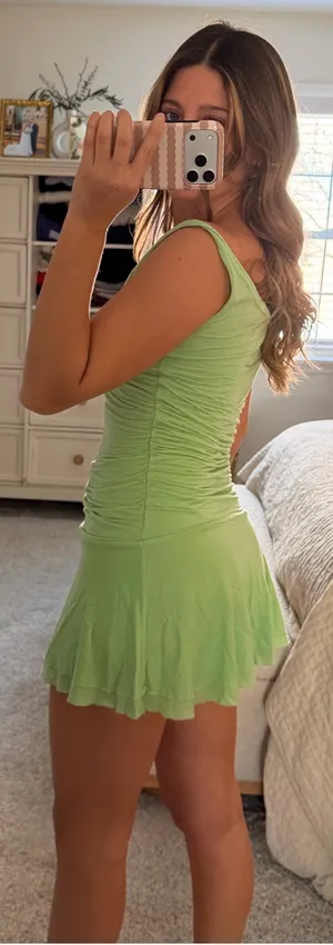 Forever 21 Lime green mini dress thumbnail 3