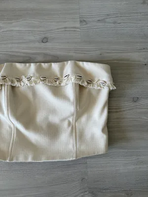 LFT Cream Tube Top with Fringe Pukka Trim thumbnail 2