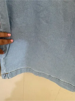 Pilcro Anthropologie Wide Leg Denim Knit Pants L High Rise Pull On Jeans thumbnail 10