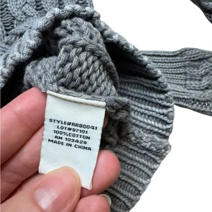 🤍 MARRAKECH Gray Cable Knit Cotton Sweater 🤍 Women’s Small‎ Cozy Classic thumbnail 4