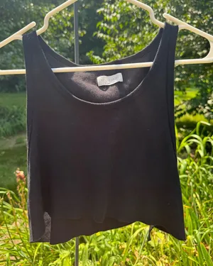 Aritzia Black Ribbed VERY Cropped Tank Top thumbnail 1