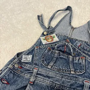 Womens Dalton Paris Denim Cotton Overalls OS Tomato Granola Grandma Utility Chic thumbnail 8
