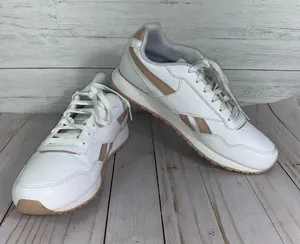 Reebok CL HARMAN RUN S Womens SIZE 10 White/Bare Beige/Pink CN5274 Casual Shoes thumbnail 1