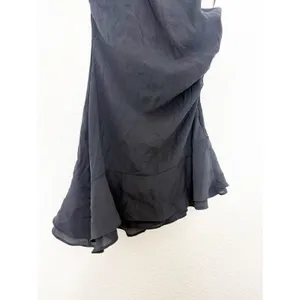 NWT Zara Black Halter Asymmetrical Ruffle Mini Dress Medium Fairy Whimsigoth thumbnail 10