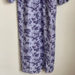 NWT Hill House Allover Print High Slit Maxi Dress in Purple‎ Floral thumbnail 5